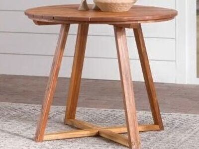 Prenton ModernSlat Round Dining Outdoor Table