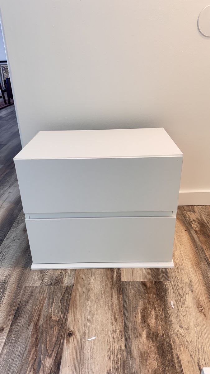 White 2 Drawer Dresser