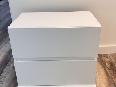 White 2 Drawer Dresser