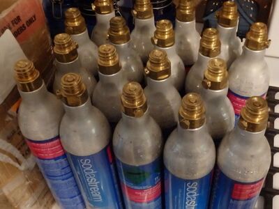 Empty Soda stream Co2 bottles Screw on type