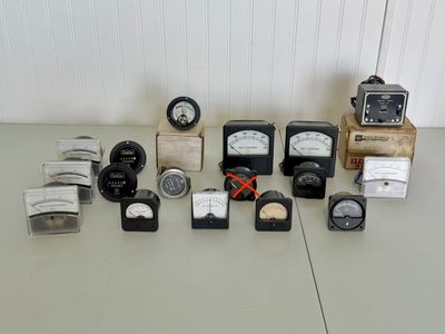 Vintage Meters & Indicators Lot of 16