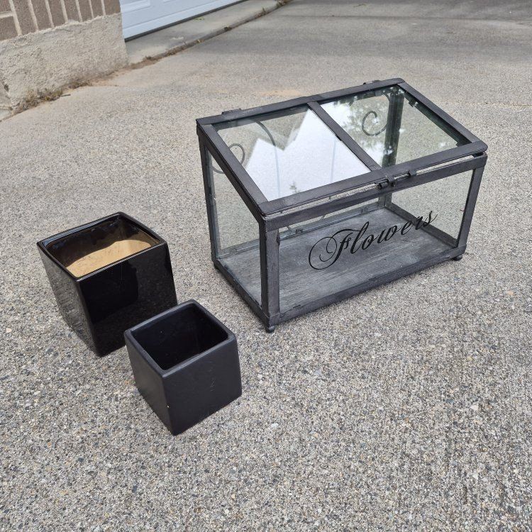 Terrarium + 2 Planters