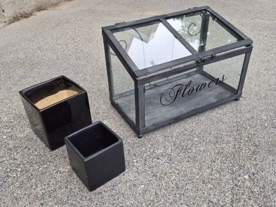 Terrarium + 2 Planters