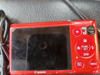Canon PowerShot ELPH 300 HS 12.1MP Digital Camera - Red, with Charger and Case