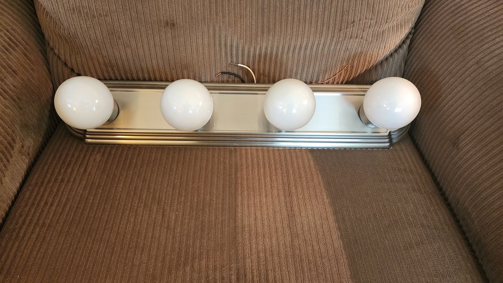4-Light Brushed Nickel Vanity Light Strip Bar
