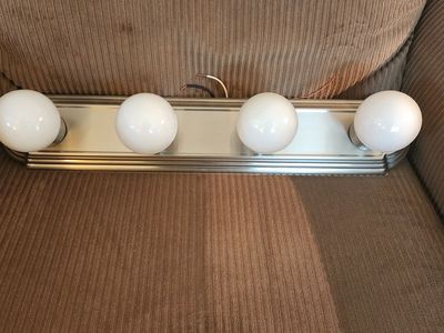 4-Light Brushed Nickel Vanity Light Strip Bar
