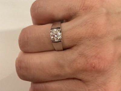 Morgan Jewelers Solitaire Round Diamond Ring, White Gold, Size 7