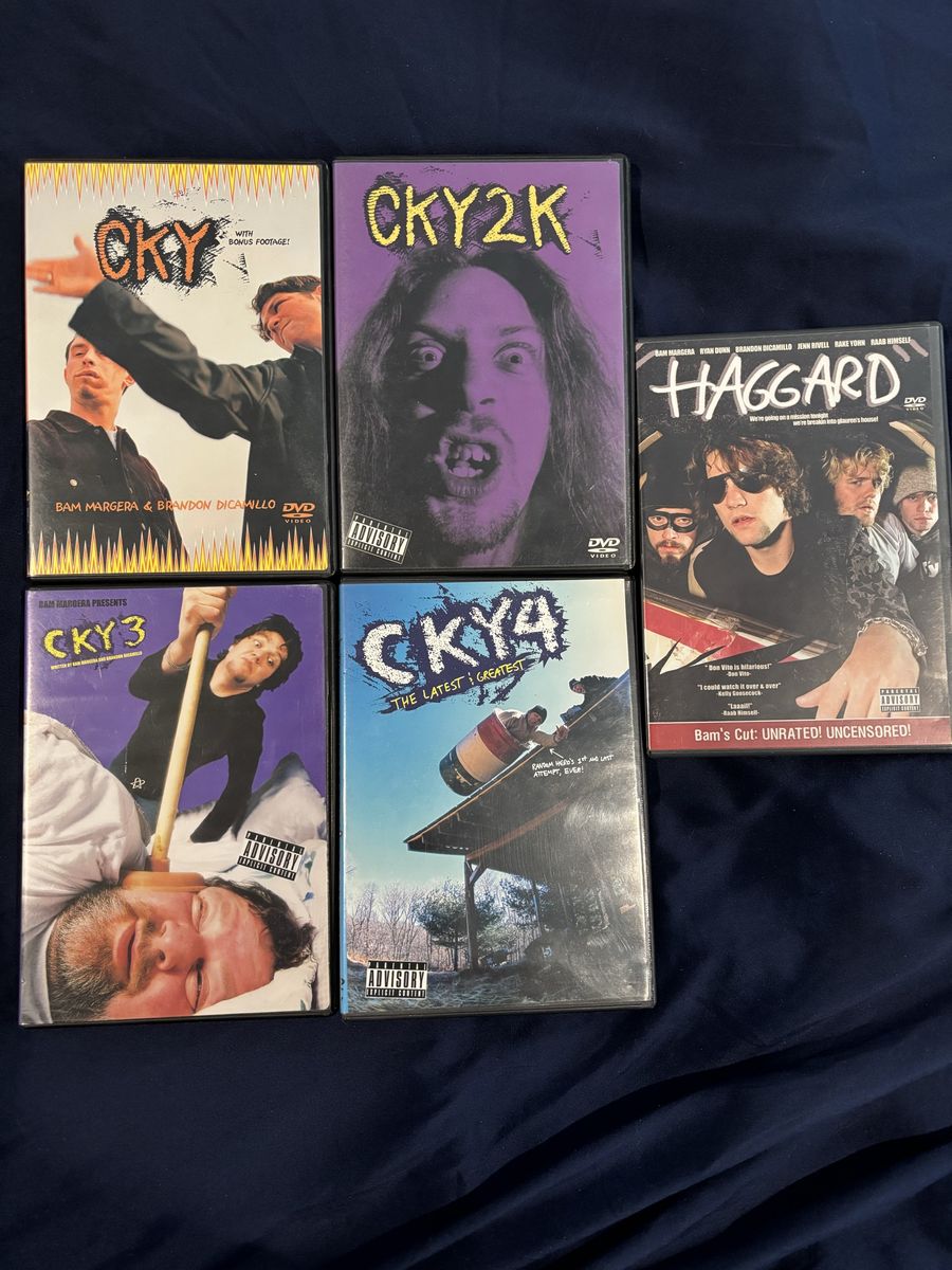 CKY DVD Collection 1-4 & Haggard Movie - Bam Margera & Brandon DiCamillo, Unrated