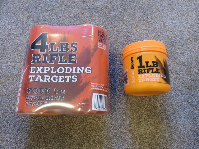 Five – One Pound Canisters of “Sonic Boom” exploding target material…equivalent to Tannerite