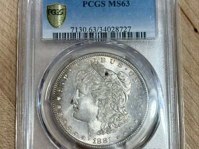 1881-S Morgan Silver Dollar PCGS MS63