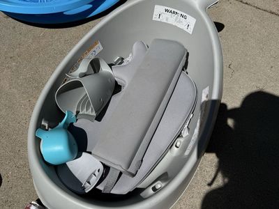 Boon Soak 3-Stage Bathtub - Gray Baby Bath Tub for Infants & Toddlers