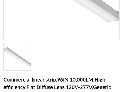 Lithonia Lighting CLX L96 96-Inch 10,000LM LED Linear Strip Light