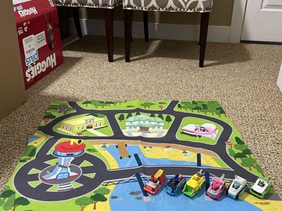 Paw Patrol playmat and diecast cars