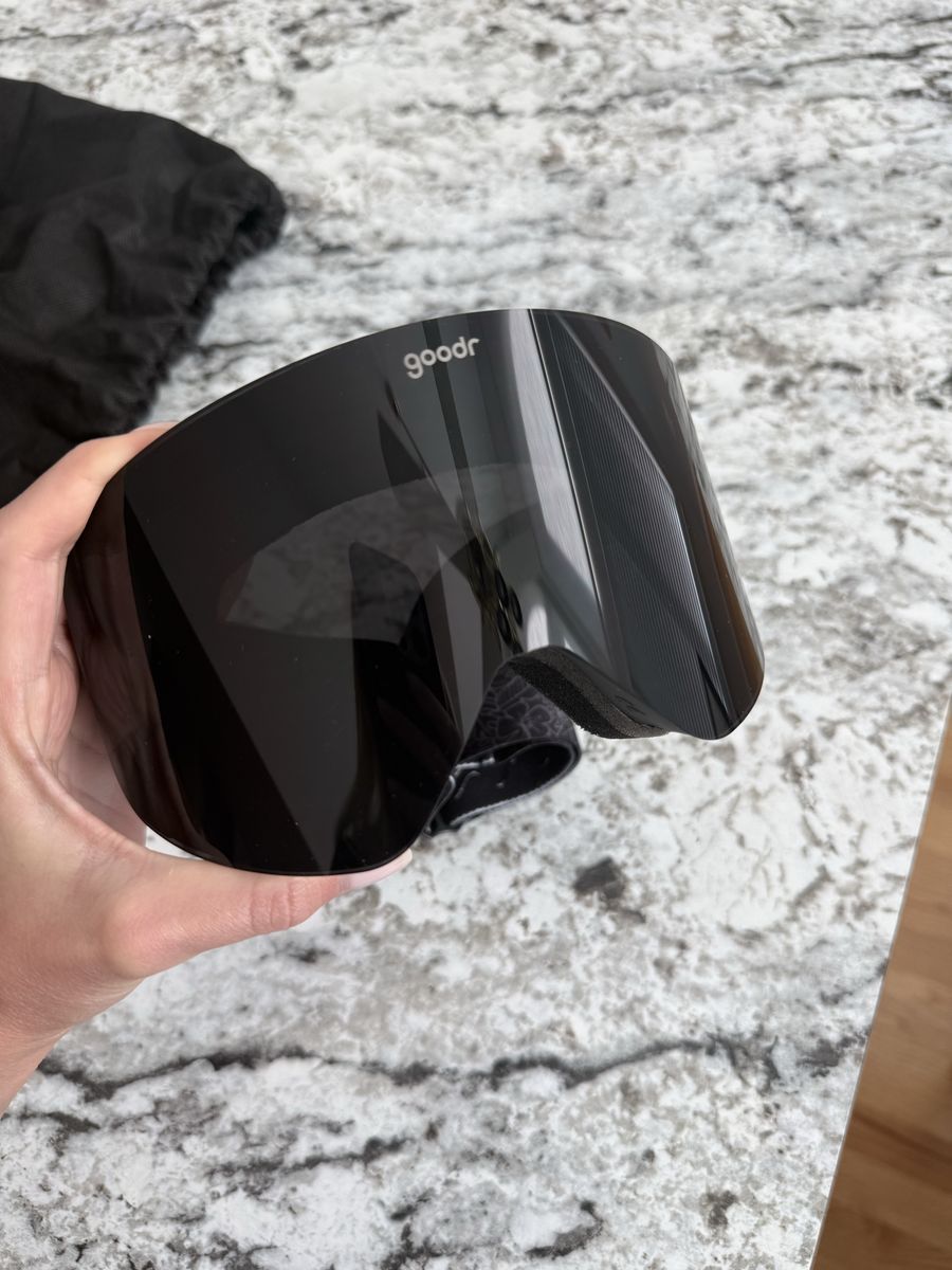 Goodr Ski Goggles with Two Lenses, Case, and Box - Black/Yellow