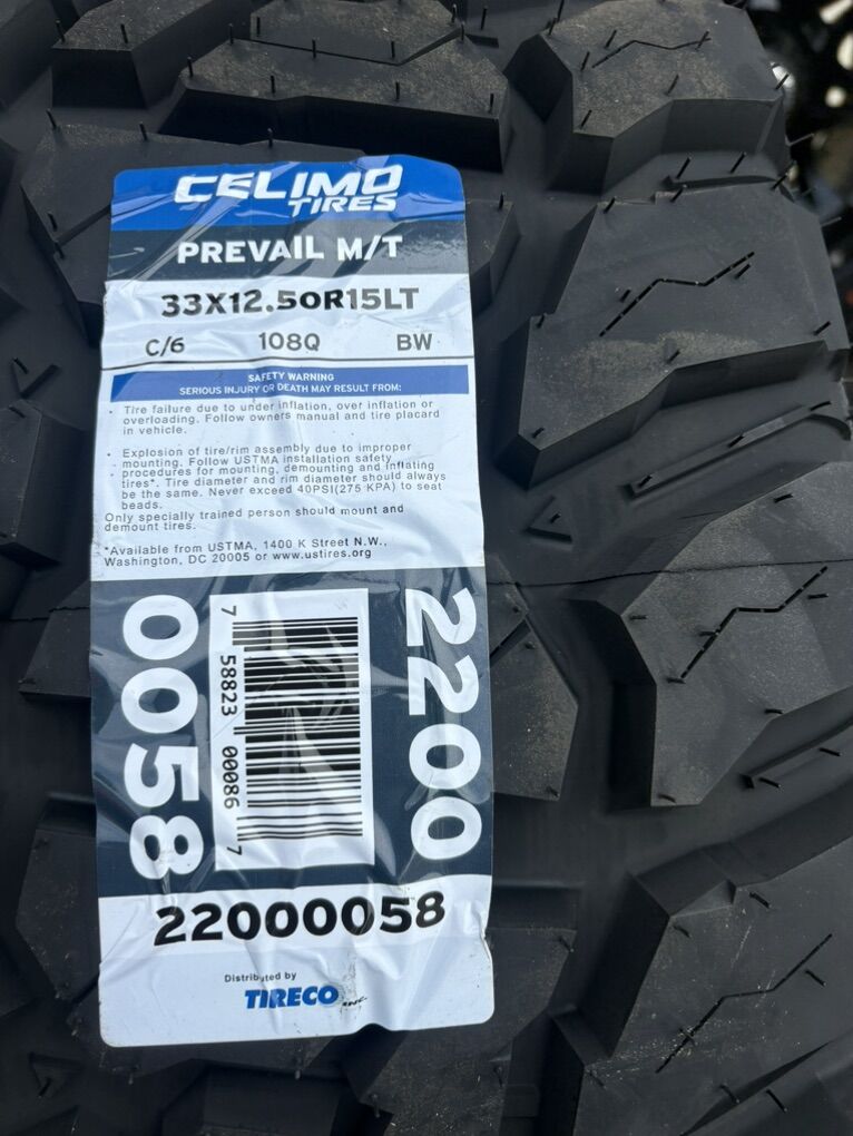 Brand New Set of 33x12.50R15