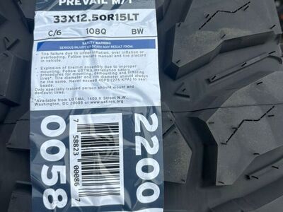 Brand New Set of 33x12.50R15