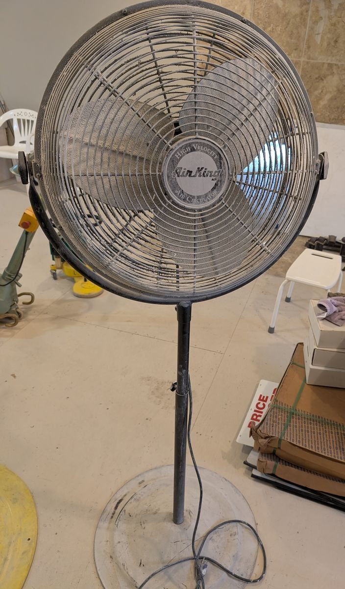 One Heavy duty High velocity Air King fan.