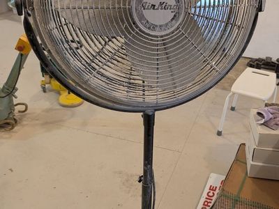 One Heavy duty High velocity Air King fan.