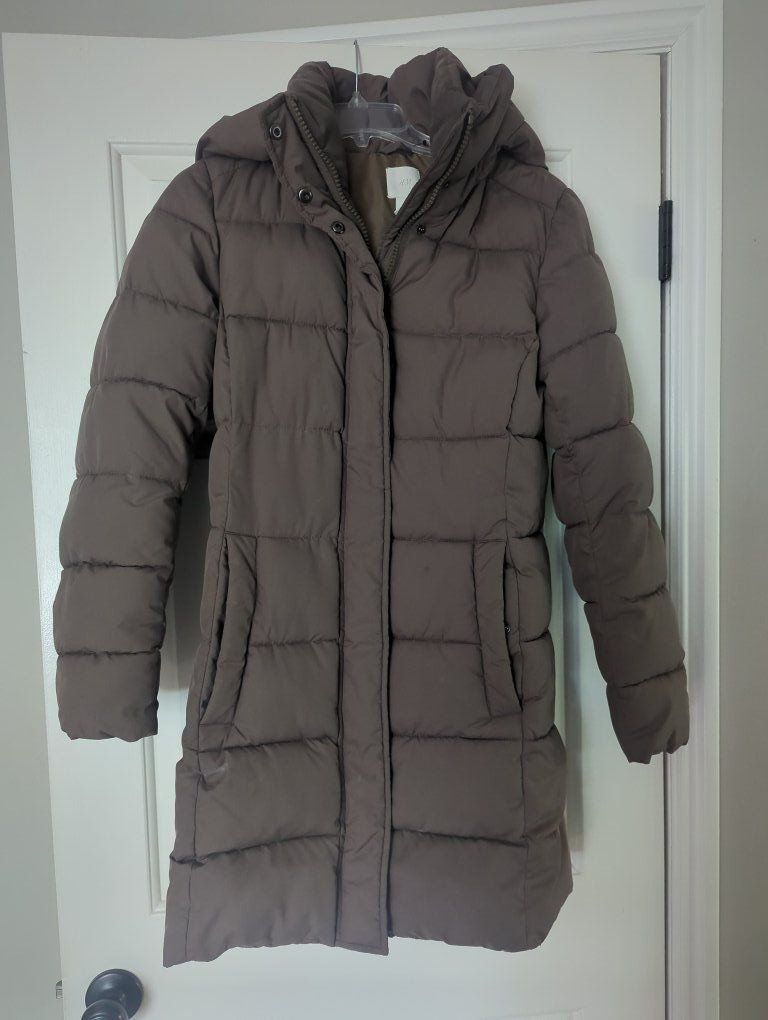 Super cute long women's H&M puffer coat XS