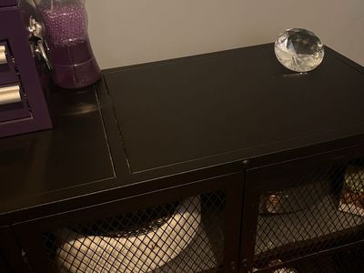Industrial Metal TV Stand Media Console 60" with Mesh Doors