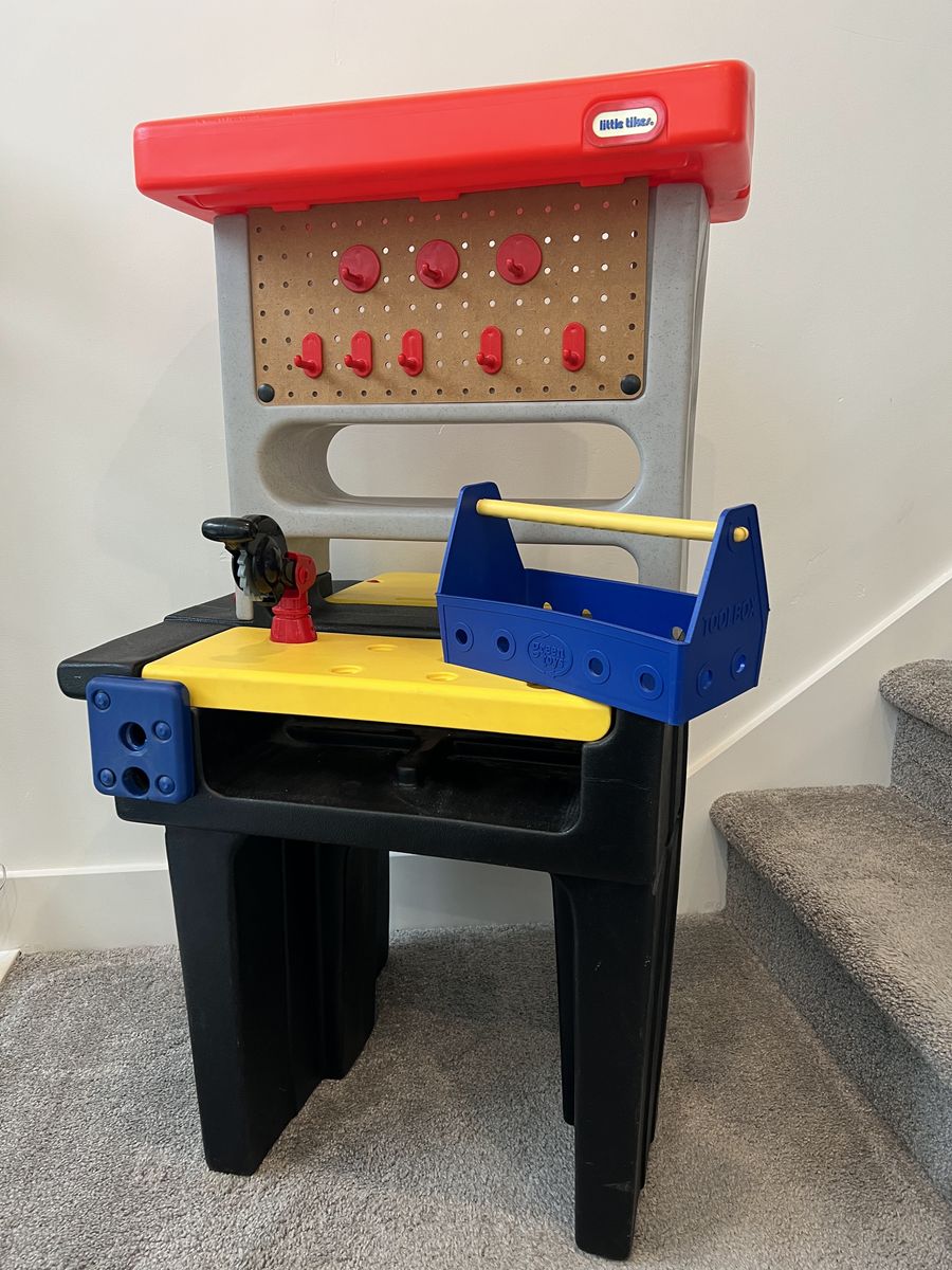 Little Tikes Toddler Workbench with Green Toys Toolbox - $40 Firm