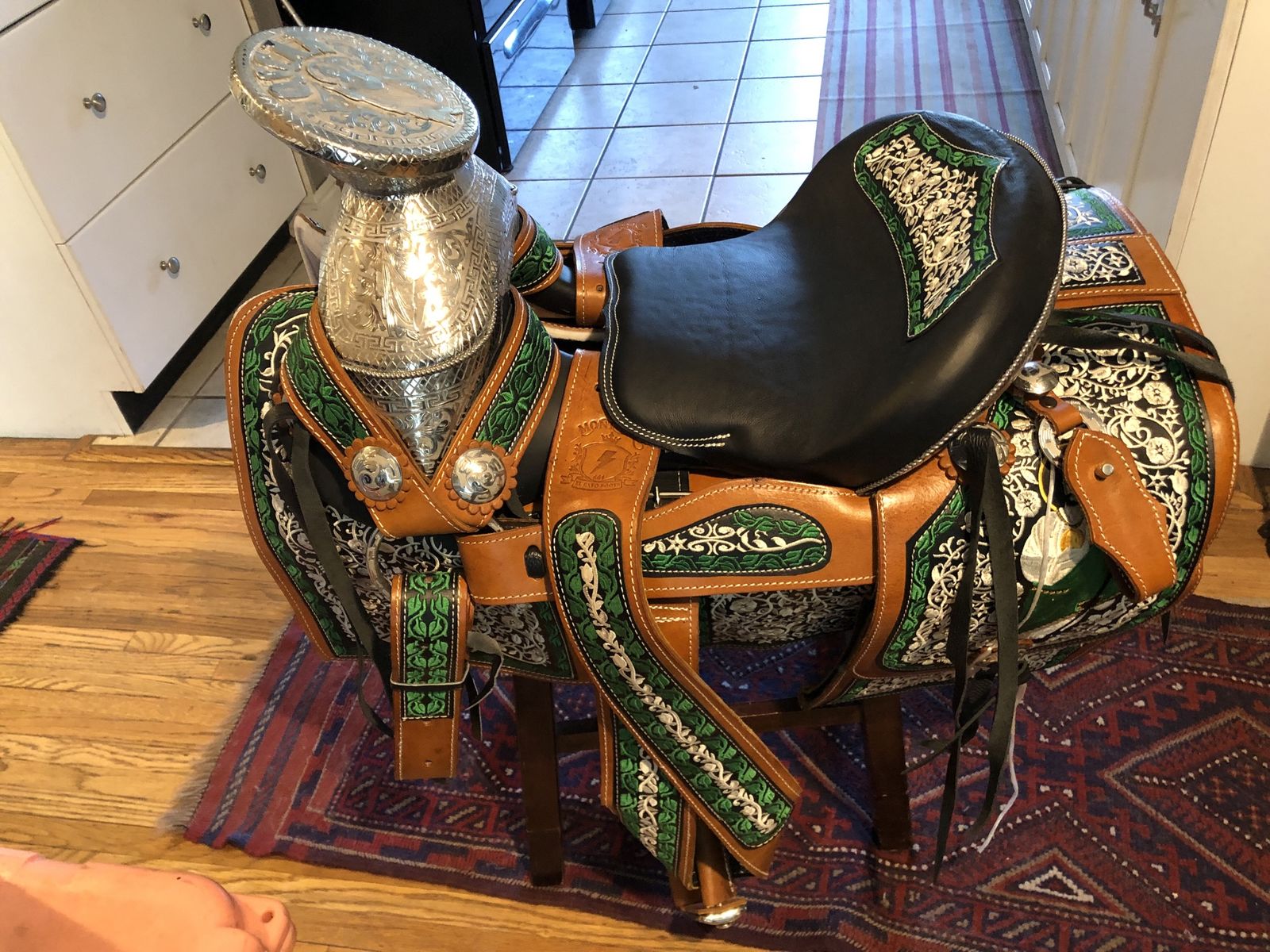 Mexican Charro Show Horse Saddle