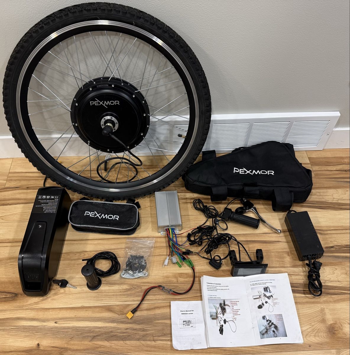Electric Bike Conversion Kit with Motorized Wheel and 48v 15amp Battery e-bike