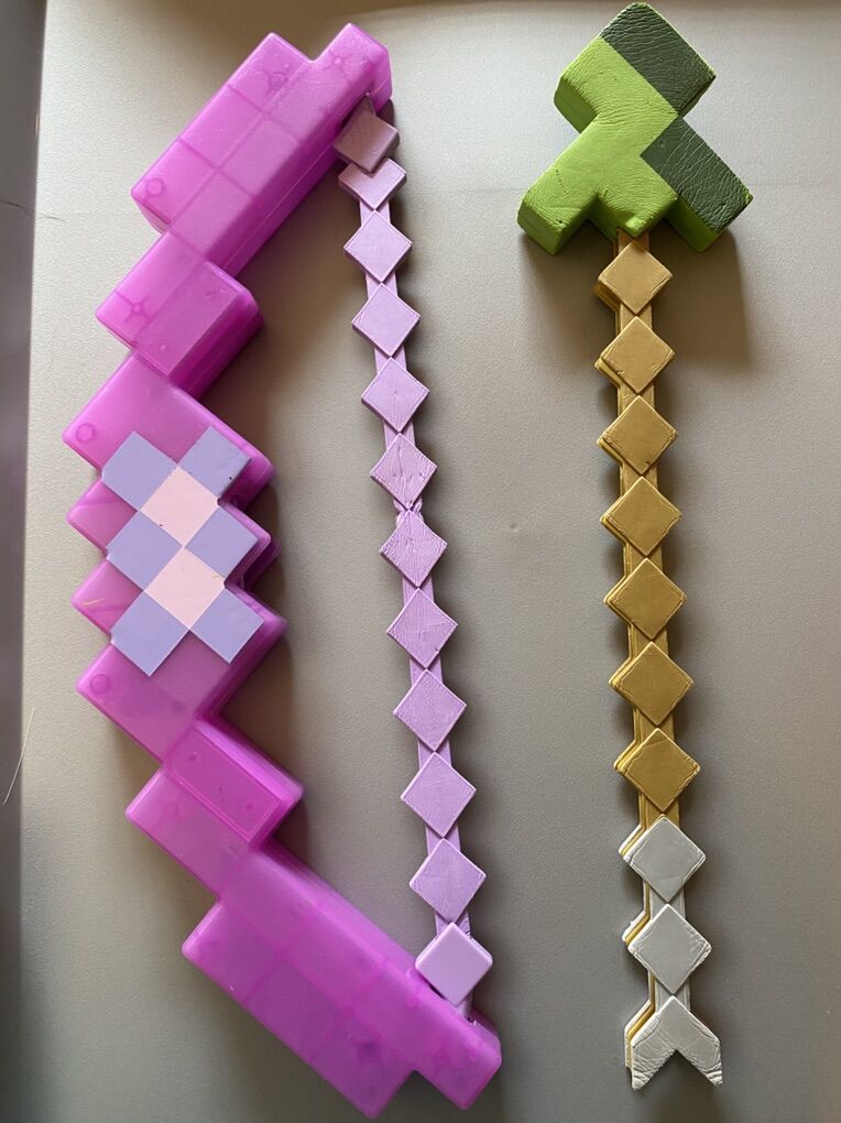 Minecraft Bow and Arrow with Ender Pearl
