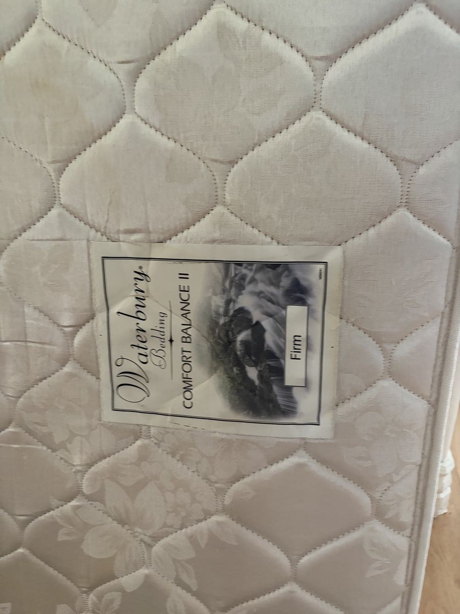 3 sets mattress and box springs. One is a Waterbury Bedding Comfort Balance II Firm Mattress