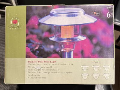 New 6 Pack Solar Path Lights