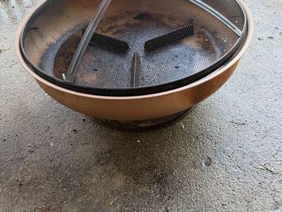 Used Fire Pit with Screen - Outdoor Fireplace for Patio or Yard