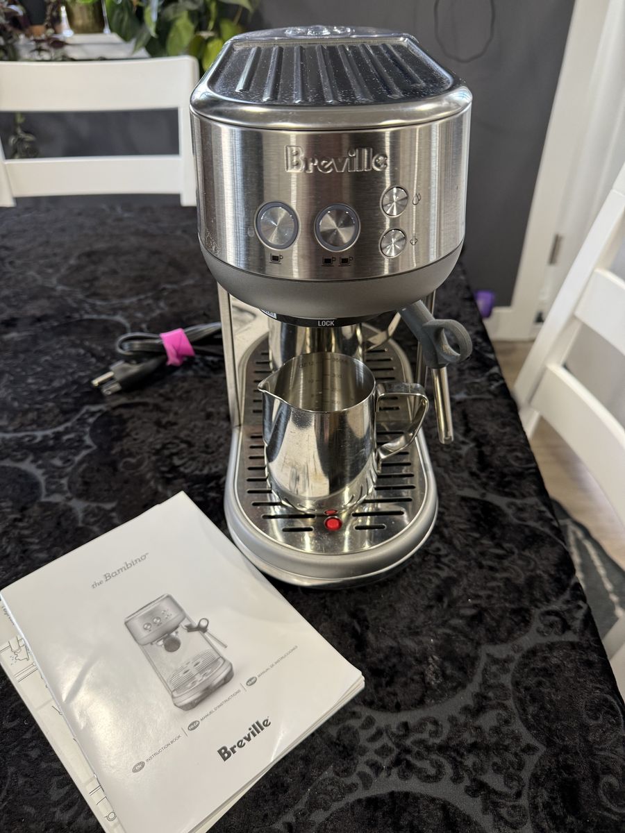 Breville Bambino Stainless Steel Espresso Machine - Excellent Condition, Fast Heat-up