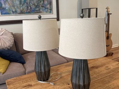Two matching table lamps