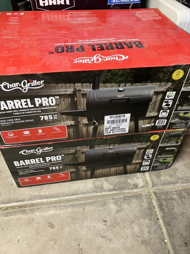 New Charcoal Barrel Grill