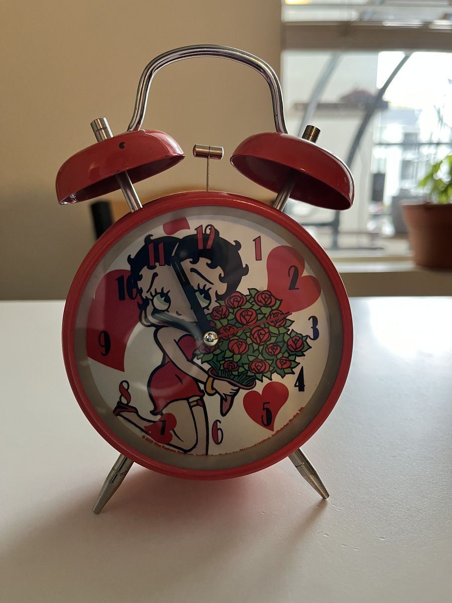 Vintage Betty Boop Twin‐Bell Alarm Clock