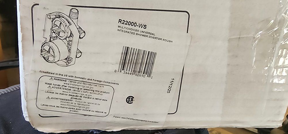 New Delta R22000-WS MultiChoice Universal Shower Diverter Valve