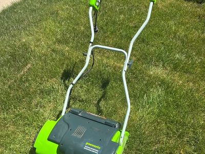 Like New Greenworks Electric Dethatcher