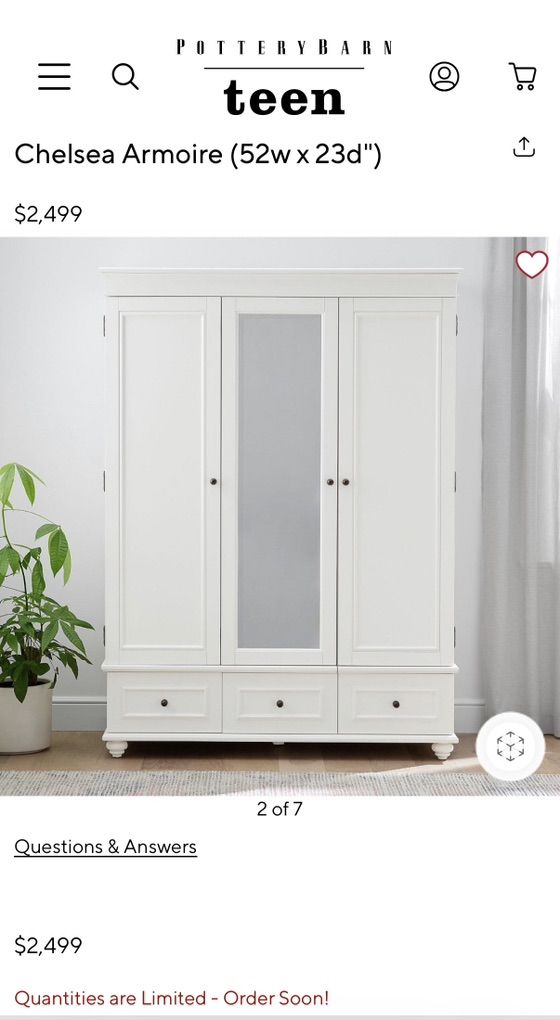 Pottery Barn Chelsea Armoire