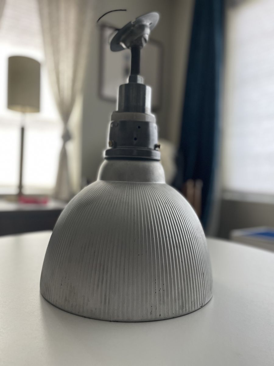 Vintage Industrial Pittsburgh Mercury Glass Light