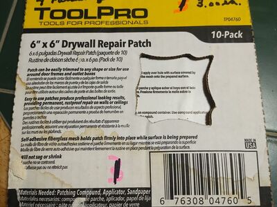 ToolPro 6"x6" Drywall Repair Patches
