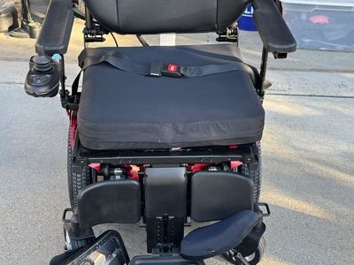 Merits Velocity Power Chair Rehab - Like new - Excellent Condition, Red & Black, Joystick Control, Seatbelt, Power foot rest