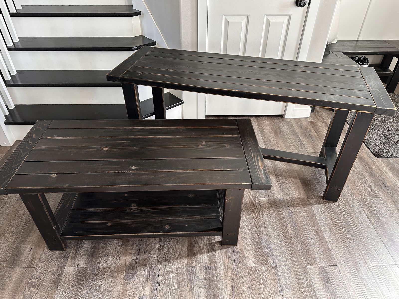 Farmhouse Style Sofa Table and Coffee Table