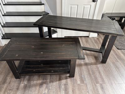 Farmhouse Style Sofa Table and Coffee Table