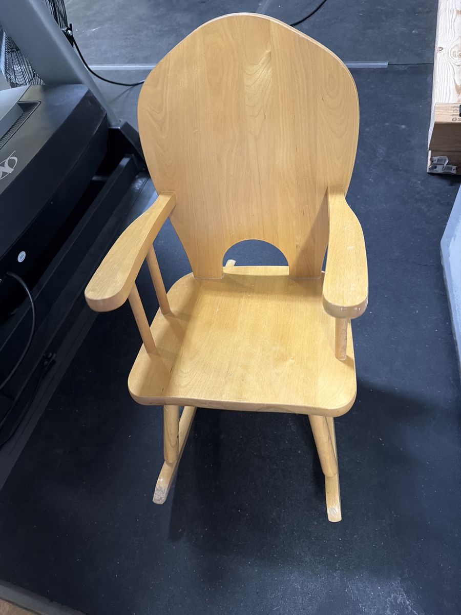 Wooden Children's Rocking Chair - Natural Wood Finish
