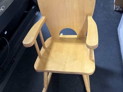 Wooden Children's Rocking Chair - Natural Wood Finish
