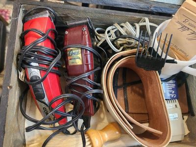 Barber Shaving Strop and Clippers