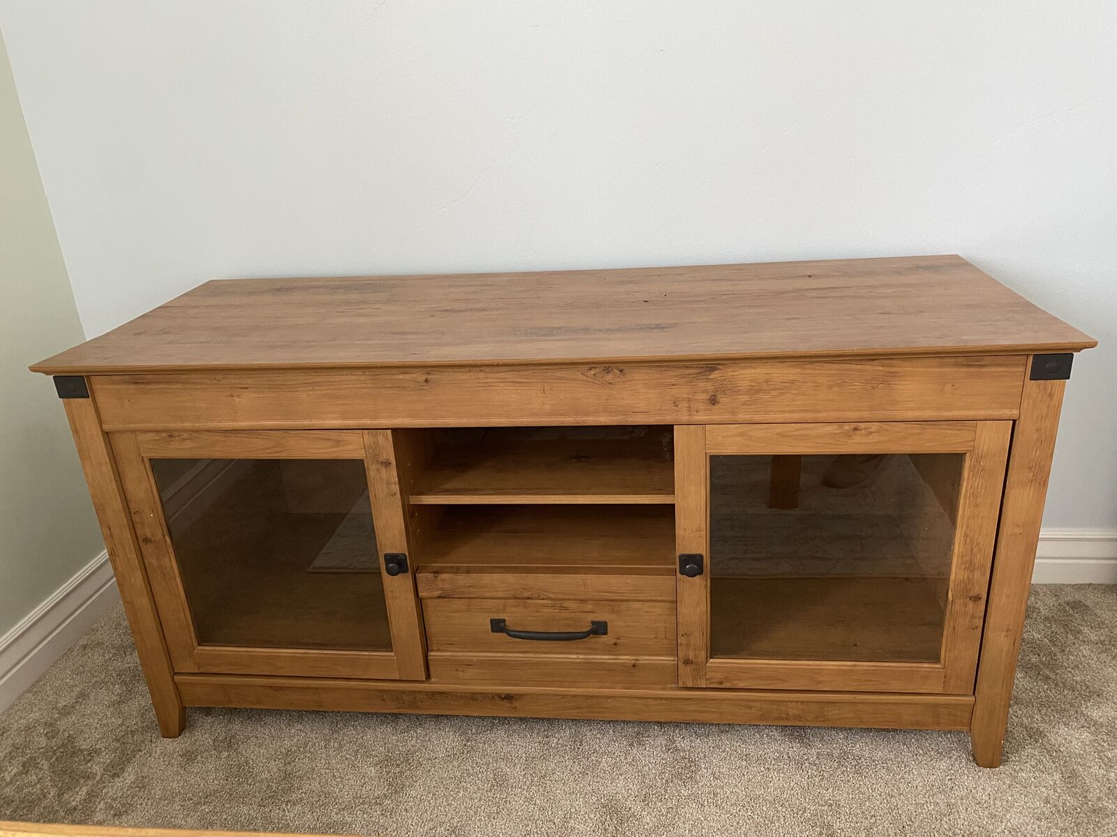 Wood TV cabinet stand