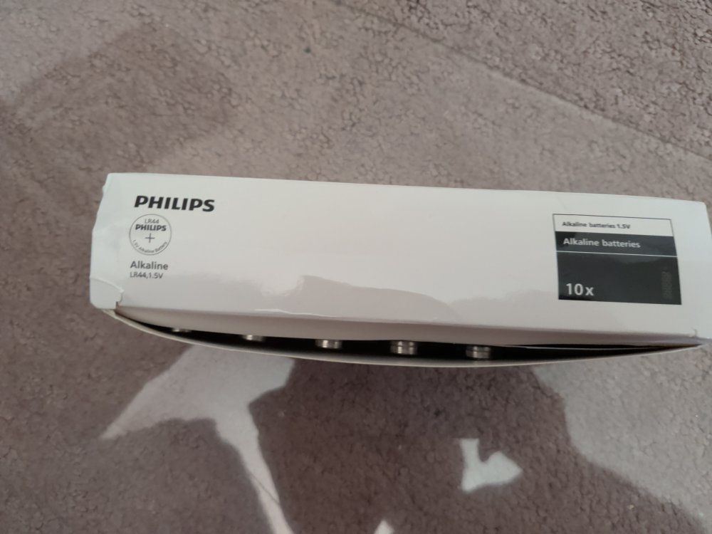 Philips LR44 Alkaline 1.5V Button Cell Batteries - 10-Pack