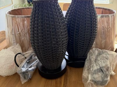 New 2 Kenroy sunset outdoor lamps. Price is for 2. everything pictured.