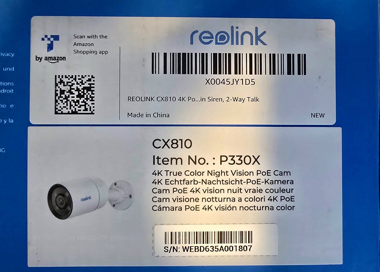 Reolink CX810 ColorX PoE 4K UHD Security Camera - New